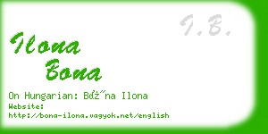 ilona bona business card